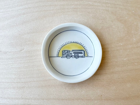 Firetruck Teeny Tiny Round Dish