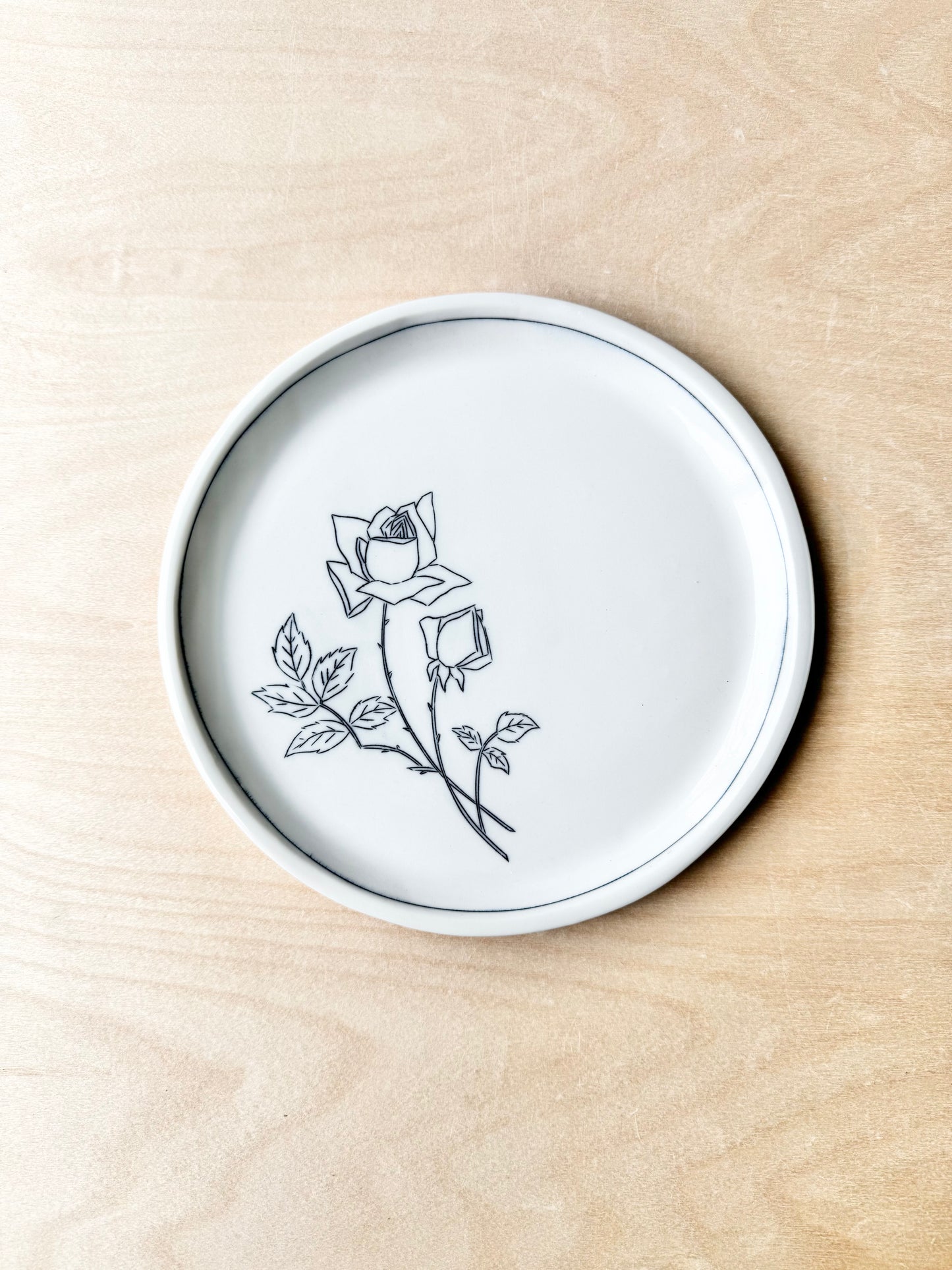 Rose Lunch Plate
