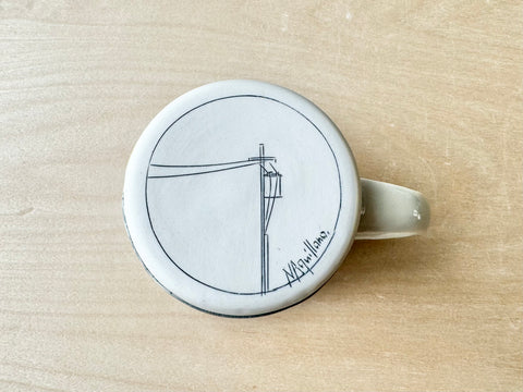 Rooftops & Powerlines Mug at Night - 16oz