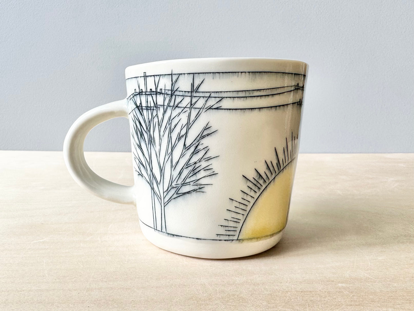 Powerlines & Trees w/Birds Mug (16 oz)