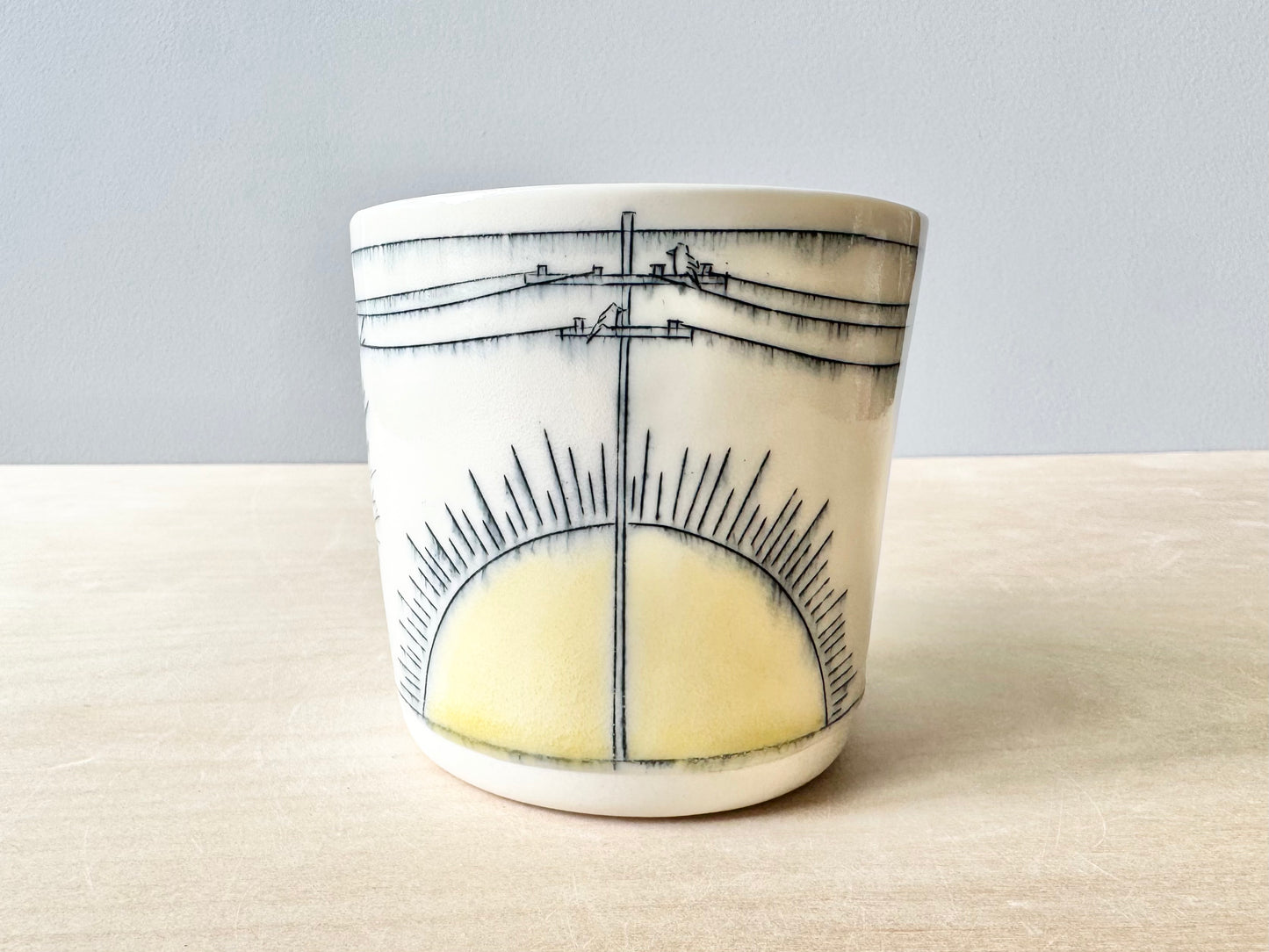 Powerlines & Trees w/Birds Mug (16 oz)