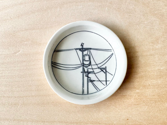 Powerlines & Bird Tiny Round