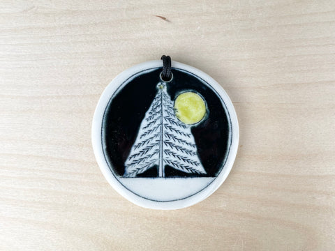 Night sky pine with star ornament